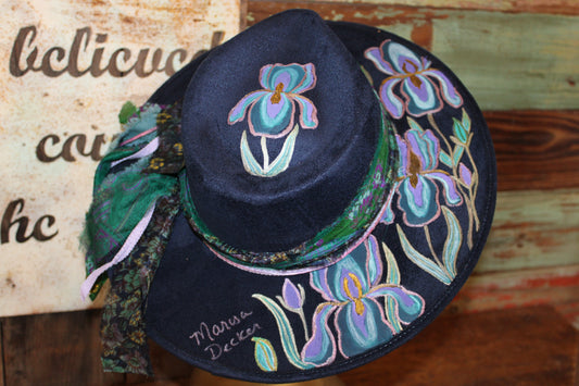 “Orchid Elegance: The Teardrop Vegan Suede Hat”